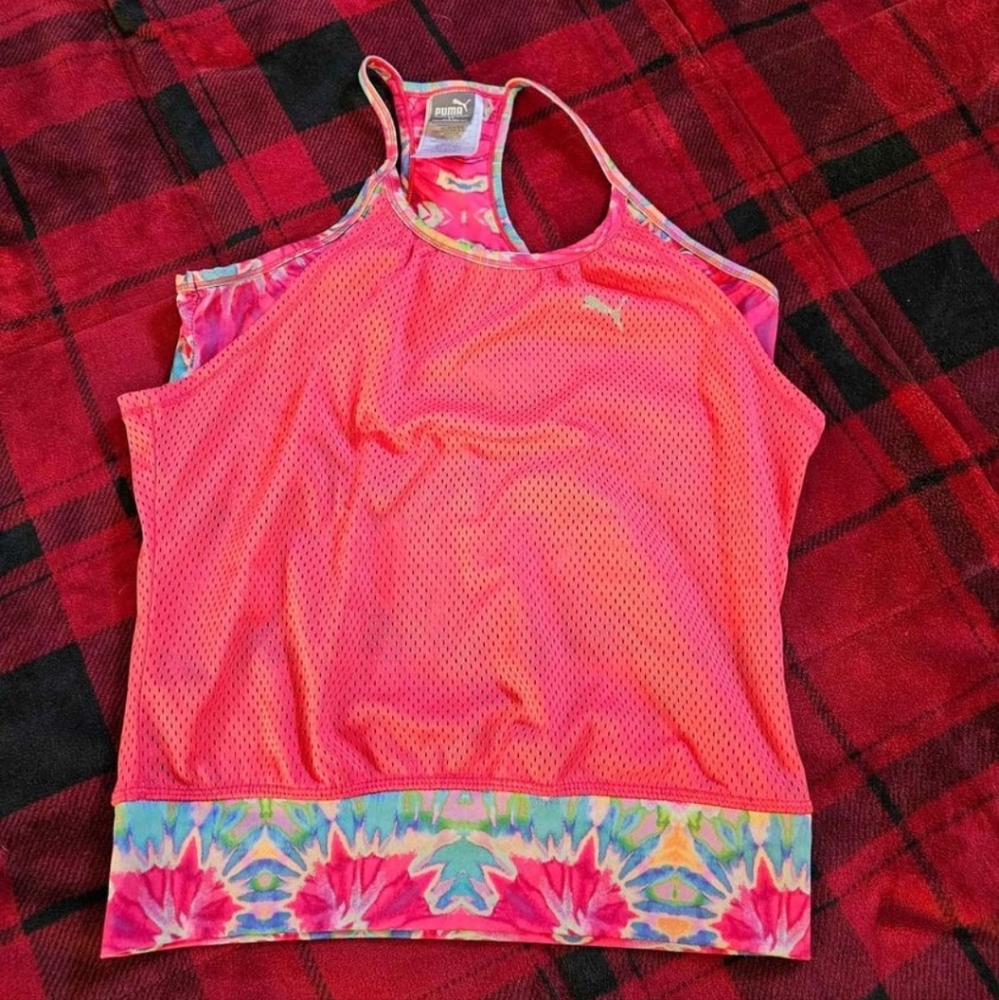 #864- girls puma tank top medium
